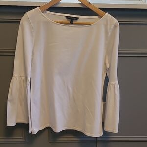 Banana Republic White Long Sleeve Top